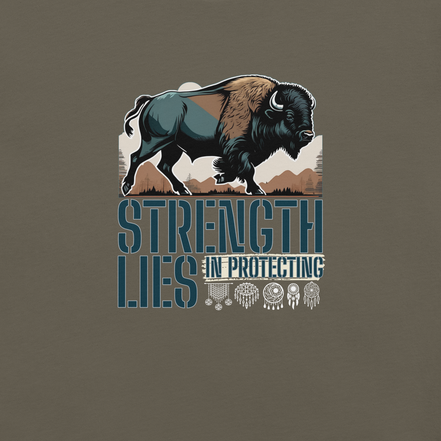 GREEN BISON TEE